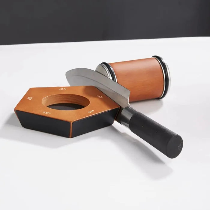 Manual Diamond Rolling Knife Sharpener with Angle Guide