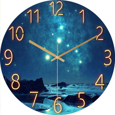 Modern Wooden Wall Clock with Silent Mechanism