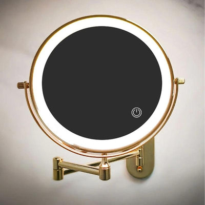 Gold Rechargeable LED Makeup Magnifying Mirror