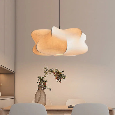 Japanese Silk Wabi Sabi Pendant Light