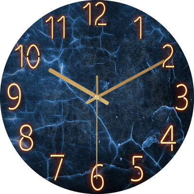 Modern Wooden Wall Clock with Silent Mechanism