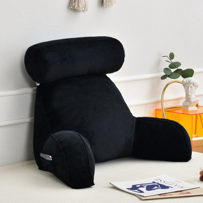 Backrest Pillow with Armrests and Adjustable Headrest