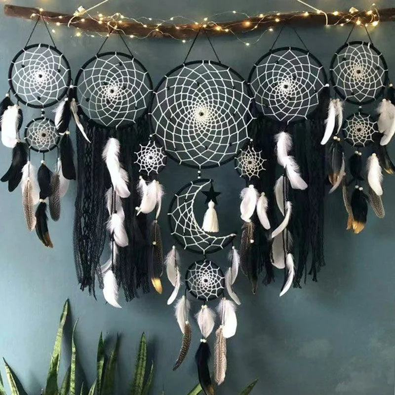 Bohemian Dreamcatcher Wall Hanging Set, 5 Pieces