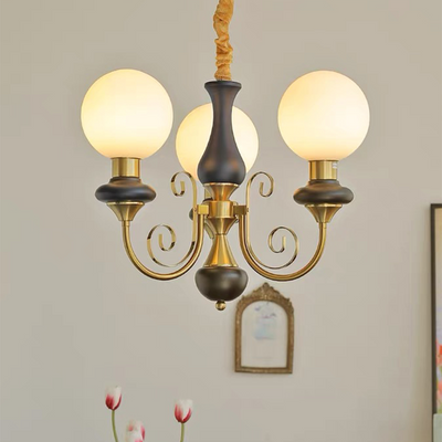 Green Glass Onyx Chandelier Light – 3/5 Heads