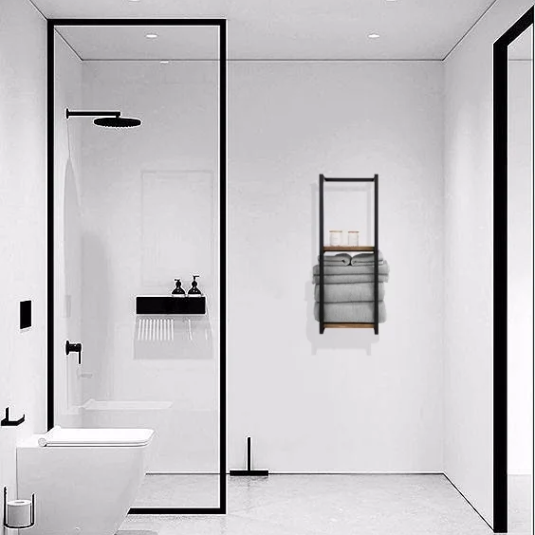 Waterproof Wall Towel Rack – Bathroom Shelf