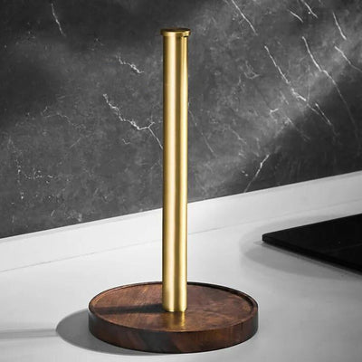 Walnut Wood Paper Towel Holder Stand