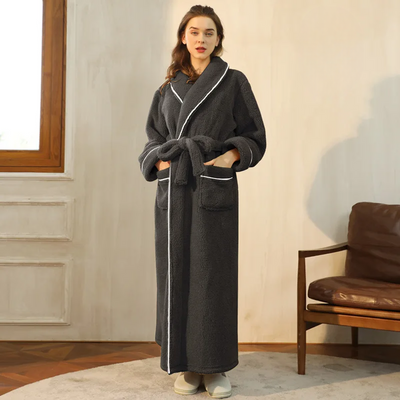 Men’s Flannel Fleece Winter Bathrobe Robe