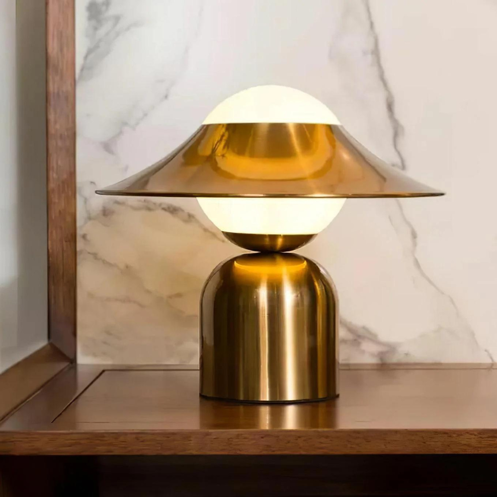 Retro Glass Table Lamp with Dimmable Light