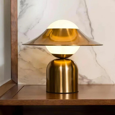 Retro Glass Table Lamp with Dimmable Light