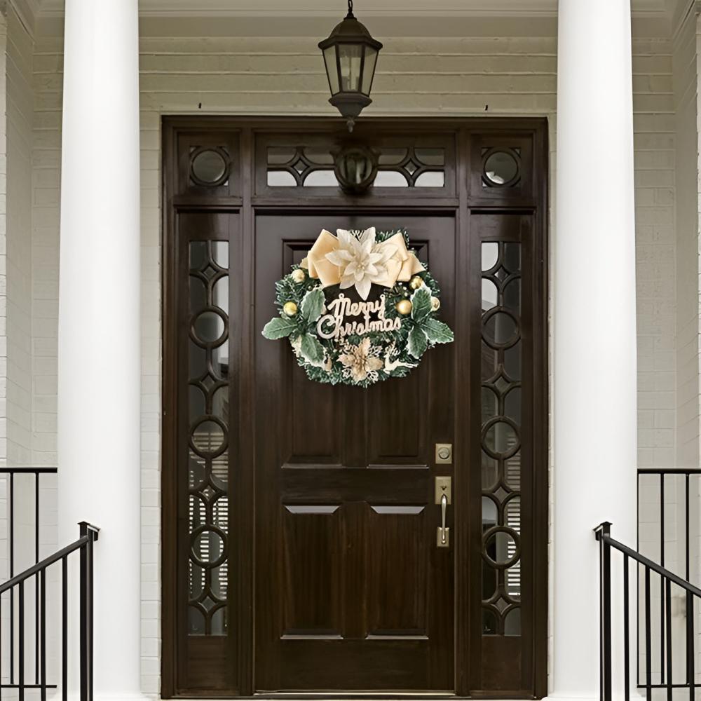 Holiday Harmony Merry Christmas Wreath for Home Decor