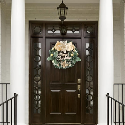 Holiday Harmony Merry Christmas Wreath for Home Decor