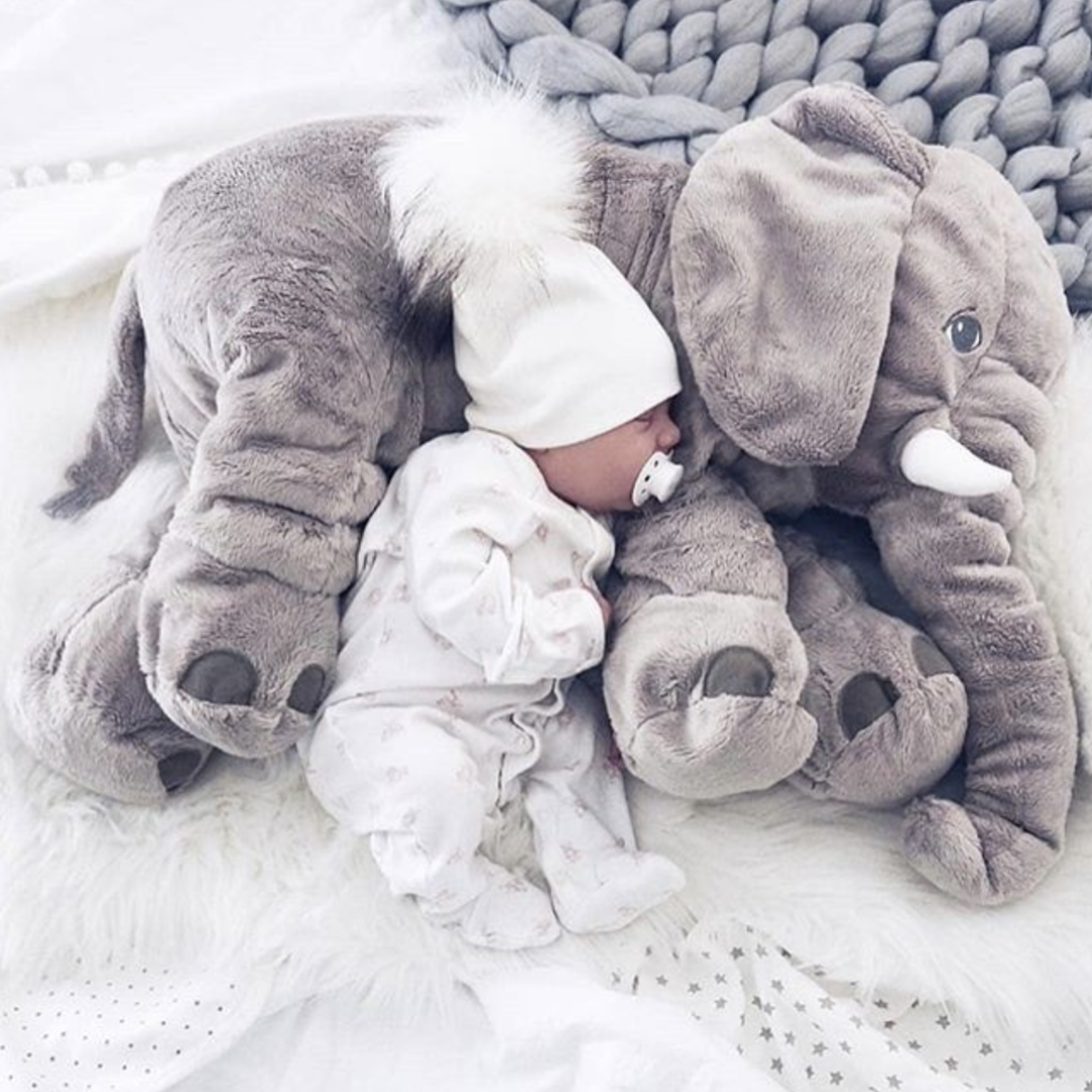 SnuggleTrunk Soft Plush Elephant Cuddle Cushion