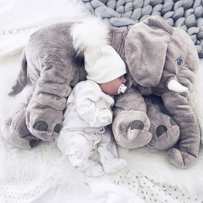 SnuggleTrunk Soft Plush Elephant Cuddle Cushion