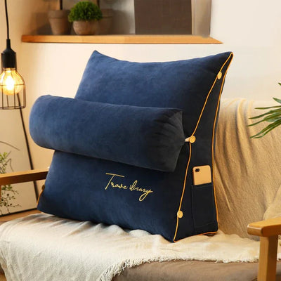 Wedge Back Support Pillow with Neck Roll