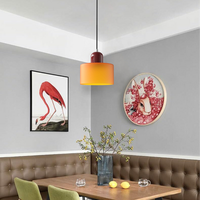 Glass Cylinder Pendant Light