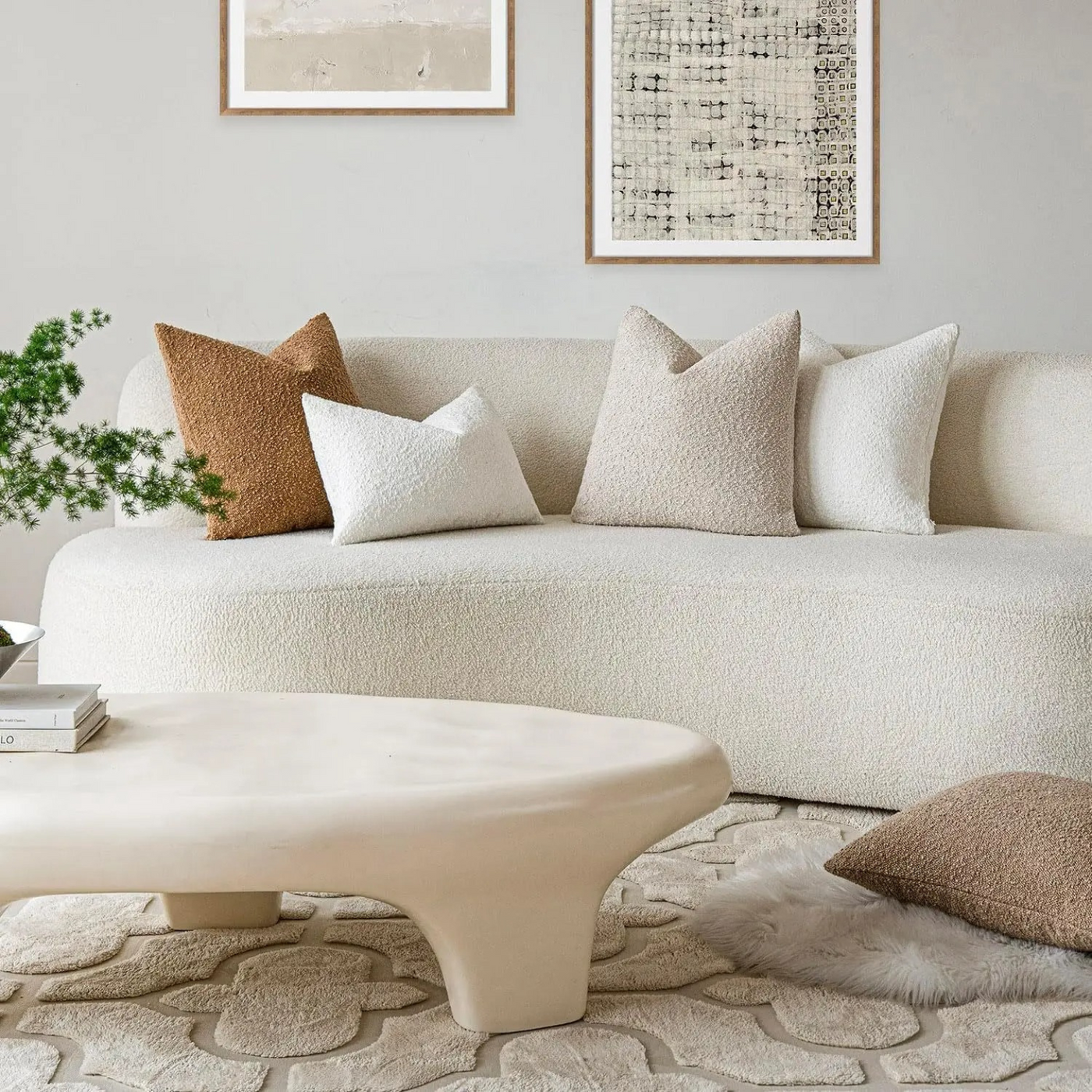 Tulum Boucle Cushion Cover 45x45cm Decorative Pillow
