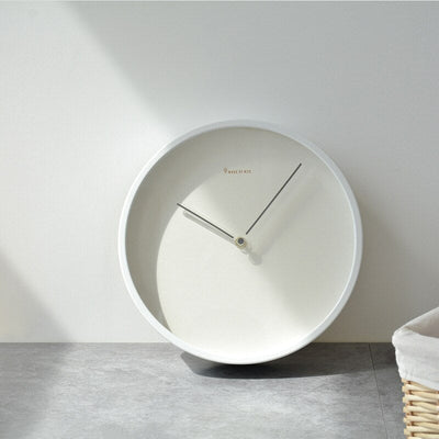 Nordic Minimalist Wooden Wall Clock White Black Design