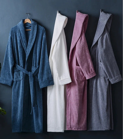 Men’s Long Fleece Bathrobe – Warm Winter Robe