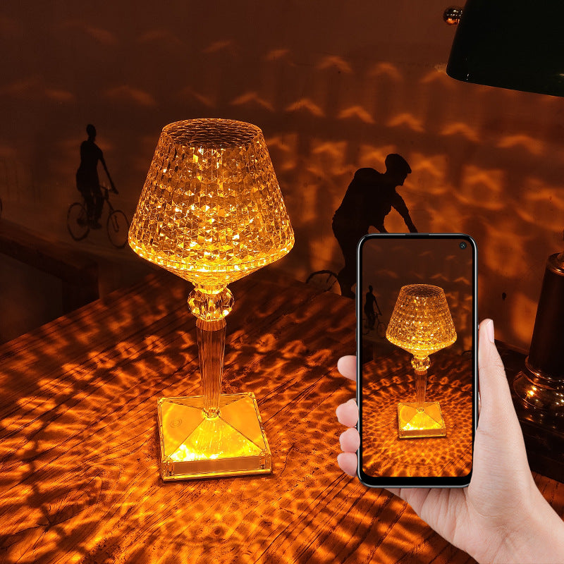 Rechargeable Crystal Lampshade Touch LED Lamp