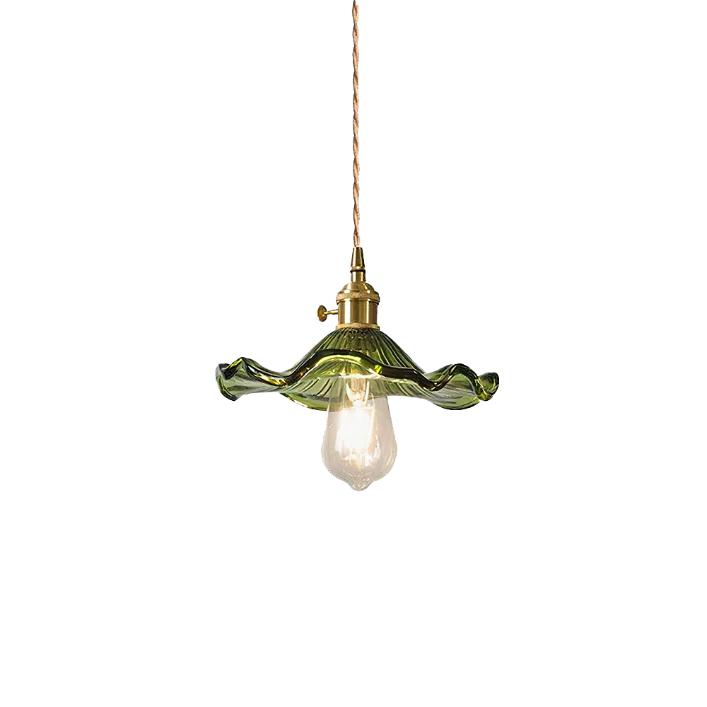 Chic Hibiscus Glass Pendant Lamp
