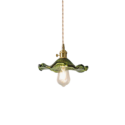 Chic Hibiscus Glass Pendant Lamp