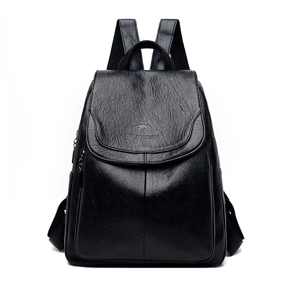 Women’s Anti-Theft Leather Backpack with RFID
