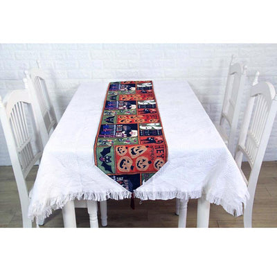 Halloween Decorative Tablecloth Cotton Blend Table Runner 33x180cm