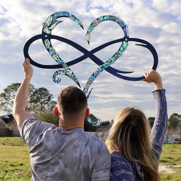 Iron Wall Art with Infinity Heart Design