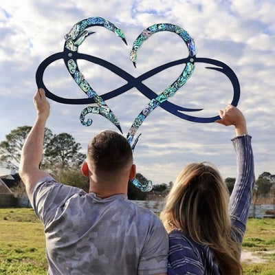 Iron Wall Art with Infinity Heart Design