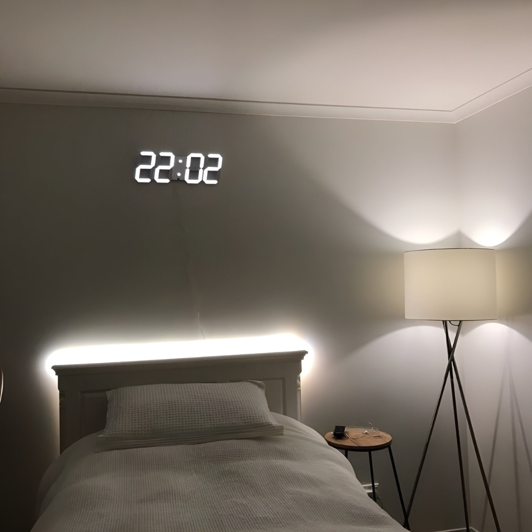 Modern 3D LED Wall Clock – Digital Eye‑Catching Display