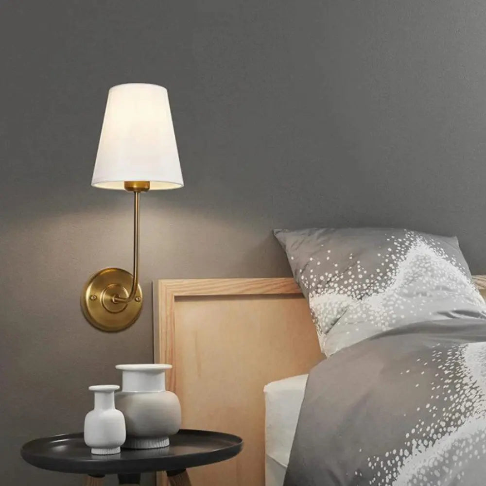WeaveGlow – Modern Wall Lamp Featuring Woven Metal and Soft Fabric
