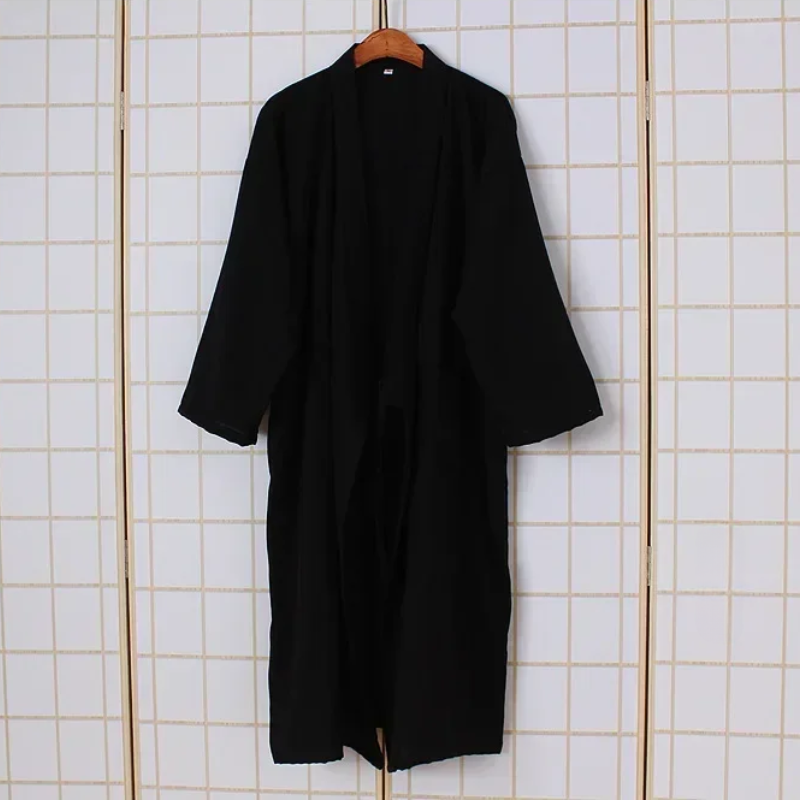 Men’s Cotton Kimono Nightgown Sleepwear with Belt 2024
