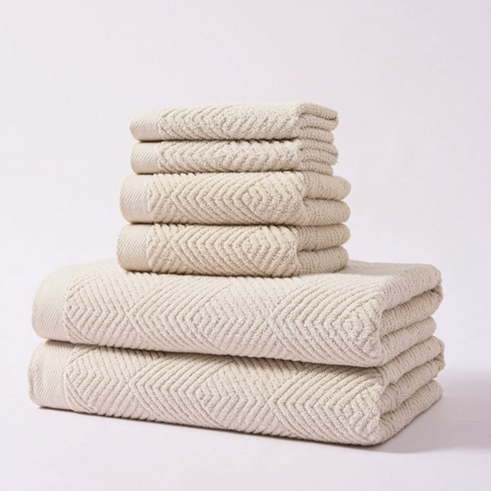 6-Piece Cotton Towel Set – Soft & Absorbent