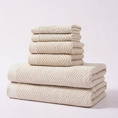 6-Piece Cotton Towel Set – Soft & Absorbent