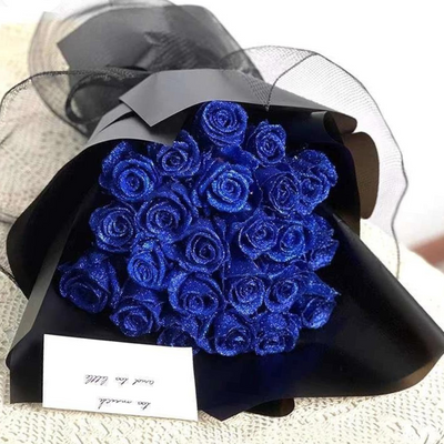 Glass Rose with LED Light in Dome for Romantic Gift