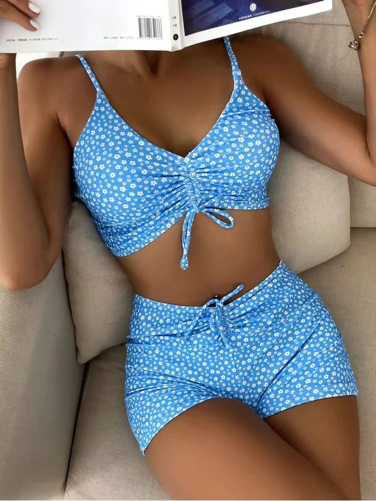 Women’s Floral High-Waist Bikini Set