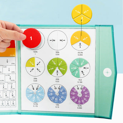 Magnetic Fraction Disc Set for Math Learning