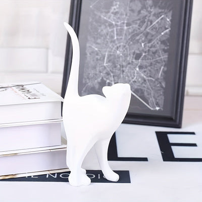 Modern Resin Cat Figurine – Nordic Style Decor
