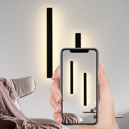 Edge Modern Design LED Wall Lamps Black Metal for Garden and Hall