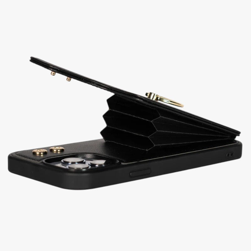 iPhone Wallet Case with Kickstand Ring