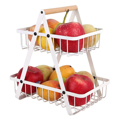 3-Tier Metal Fruit Basket for Kitchen Counter