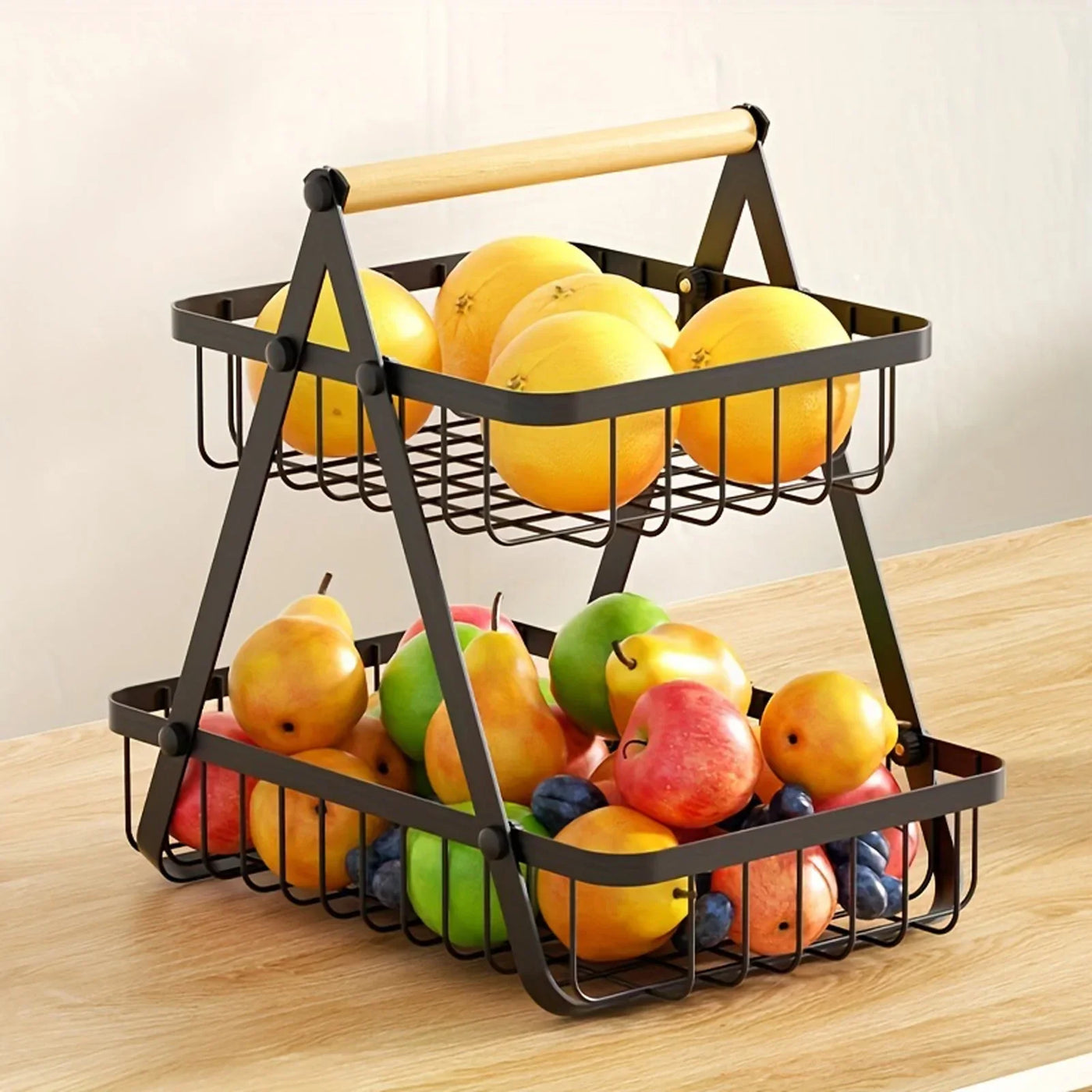3-Tier Metal Fruit Basket for Kitchen Counter