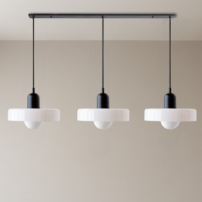 3-Head Bauhaus Colored Glass Pendant Lamp for Modern Living Spaces