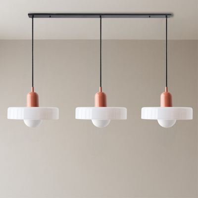 3-Head Bauhaus Colored Glass Pendant Lamp for Modern Living Spaces