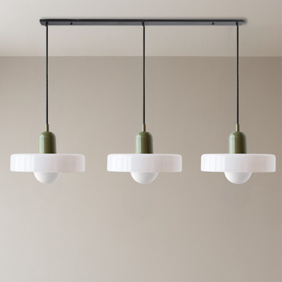 3-Head Bauhaus Colored Glass Pendant Lamp for Modern Living Spaces