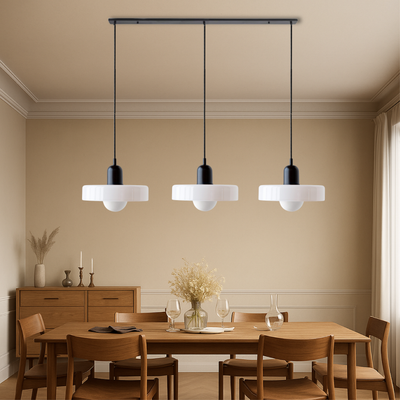 3-Head Bauhaus Colored Glass Pendant Lamp for Modern Living Spaces
