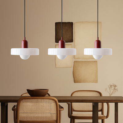 3-Head Bauhaus Colored Glass Pendant Lamp for Modern Living Spaces