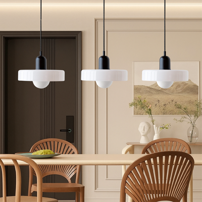3-Head Bauhaus Colored Glass Pendant Lamp for Modern Living Spaces