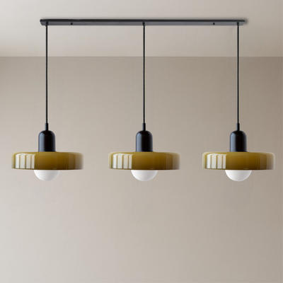 3-Head Bauhaus Colored Glass Pendant Lamp for Modern Living Spaces