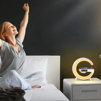 Smart LED Lamp with Bluetooth Speaker & Wireless Charger